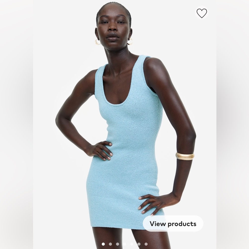 H&M crochet knit dress